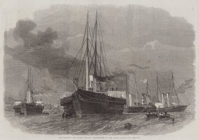Sua Majestade a Rainha deixando Greenhithe no Royal Yacht para a Alemanha de Edwin Weedon