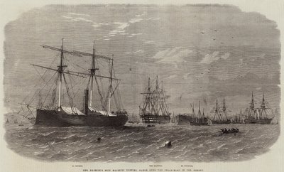 Seu Majestoso Navio Majestoso vigiando os Vapor-Carneiros no Mersey de Edwin Weedon