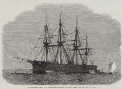 Nossa frota de ferro-folheados, HM Steam-Fragata Aquiles off Folly Point, Chatham de Edwin Weedon