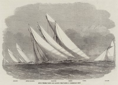 Royal Thames Yacht Club Match, os iates em Northfleet Hope de Edwin Weedon