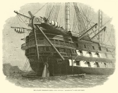 O Cabo Telegráfico Atlântico, Stern de HMS Agamenon de Edwin Weedon