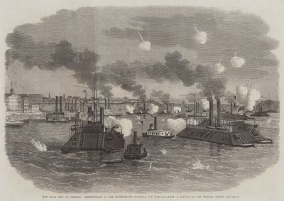 A Guerra Civil na América, Destruição da Flotilha Confederada ao largo de Memphis de Edwin Weedon