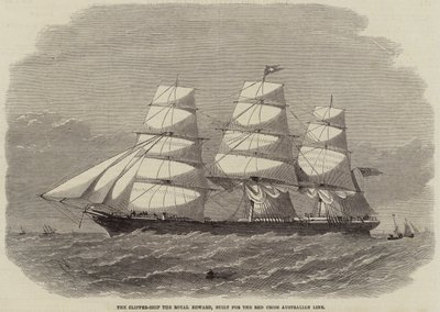 The Clipper-Ship, o Royal Edward, construído para a linha australiana da Cruz Vermelha de Edwin Weedon