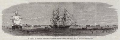 A entrada para o porto de Charleston, com suas defesas de Edwin Weedon