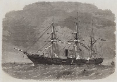 O Tuscarora federal do Sloop-of-War na água de Southampton de Edwin Weedon