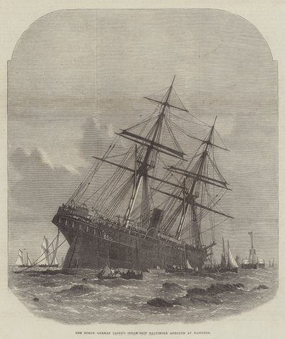 O navio a vapor norte-alemão Lloyd&39;s Baltimore encalhou em Hastings de Edwin Weedon