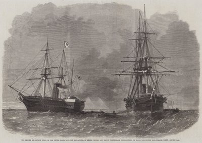 A Apreensão do Capitão Wilks, do Navio de Guerra dos Estados Unidos San Jacinto, da Messers Slidell e Mason, Comissários Confederados, a bordo do British Mail-Steamer Trent de Edwin Weedon