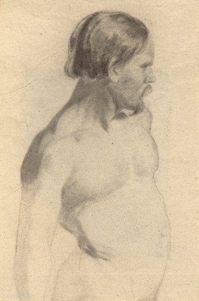 Nu Masculino (recto); Botas, esboço para A Assinatura do Compacto do Mayflower (verso) de Edwin White