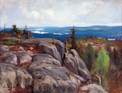 Paisagem (Paisagem de Koli) - Paysage de Koli - par Eero (Erik) Jarnefelt (Jaernefelt) (1863-1937) de Eero Järnefelt