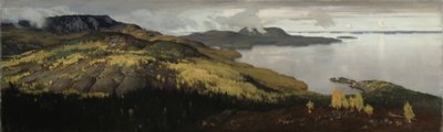 Paisagem outonal do lago Pielisjärvi de Eero Järnefelt