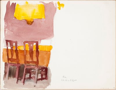Interior de Suviranta, página do caderno de esboços de Järnefelt de Eero Järnefelt