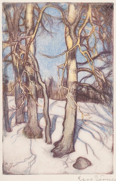 Árvores no inverno de Eero Järnefelt