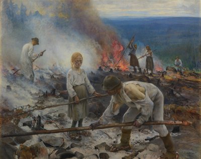 Sob o Jugo (Queimando o mato) de Eero Järnefelt