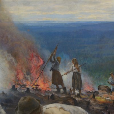 Sob o jugo (Queimando o mato) de Eero Järnefelt