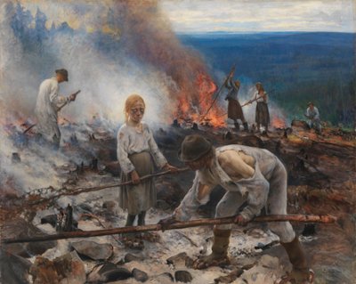 Sob o jugo (Queimando o mato) de Eero Järnefelt