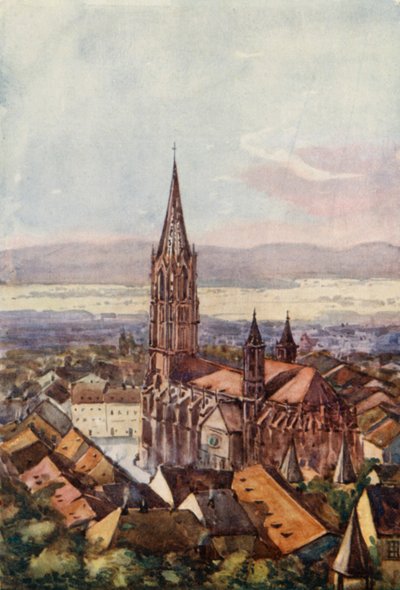 O Reno: Freiburg-im-Breisgau (litografia a cores) de Effie Jardine