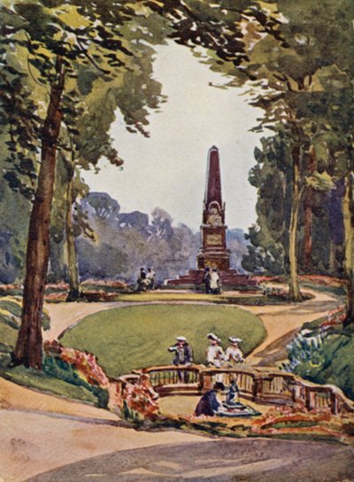 O Reno: Homburg, no parque (litografia a cores) de Effie Jardine