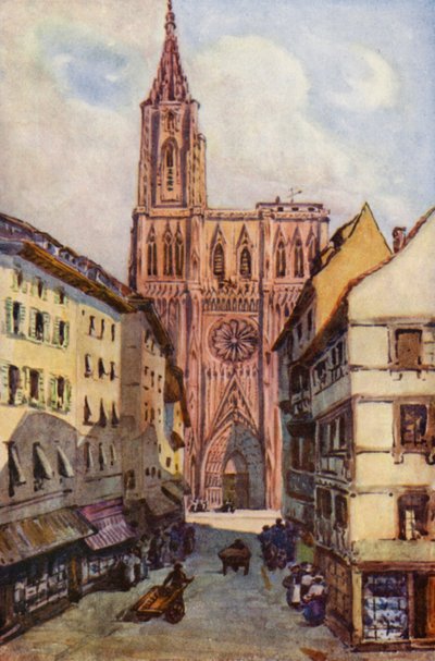 O Reno: Estrasburgo (litografia a cores) de Effie Jardine