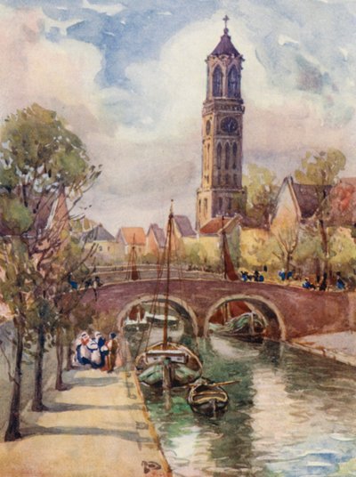 O Reno: Utrecht (litografia a cores) de Effie Jardine