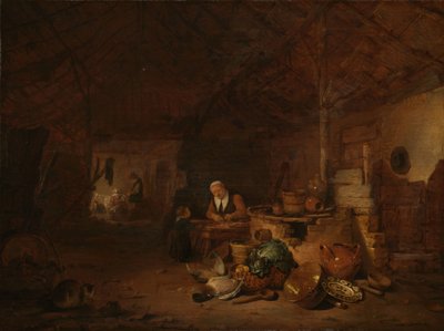 Interior de um celeiro de Egbert Lievensz. van der Poel