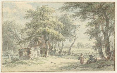 Figuras em uma cabana no Naarder Houd de Egbert van Drielst