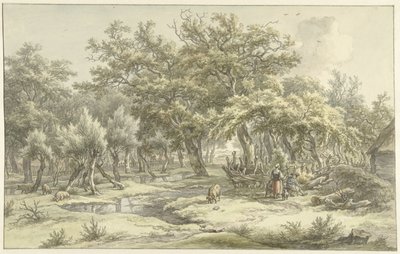 Paisagem perto de Eext (Drenthe) de Egbert van Drielst