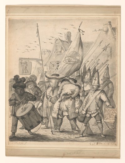 Sátira de Dieren de Egbert van Heemskerck (II) (signed by artist)