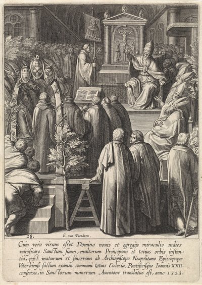Canonização de Tomás de Aquino A Vida de São Tomás de Aquino (título da série) de Egbert van Panderen