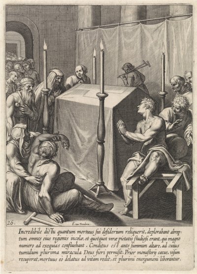 Tumba de Tomás de Aquino A Vida de São Tomás de Aquino (título da série) de Egbert van Panderen
