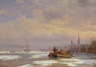 Navio no Gelo, 1854 de Egidius Linnig
