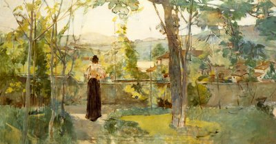 Do meu jardim (em Signa), c.1888 (óleo sobre tela) de Egisto Ferroni