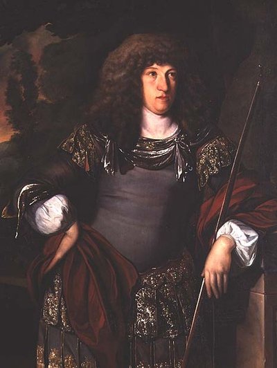 Retrato de um cavalheiro vestindo um traje clássico (óleo sobre tela) de Eglon Hendrick van der Neer