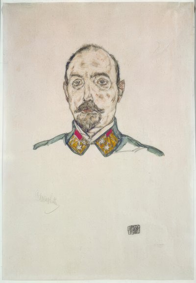 Oficial austríaco de Egon Schiele