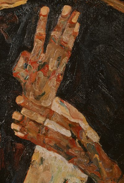 O poeta (óleo sobre tela) de Egon Schiele