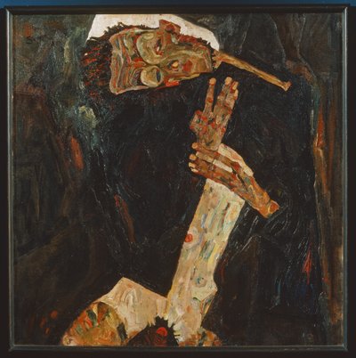O poeta (óleo sobre tela) de Egon Schiele