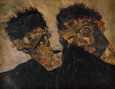 Die Eremiten (óleo sobre tela) de Egon Schiele
