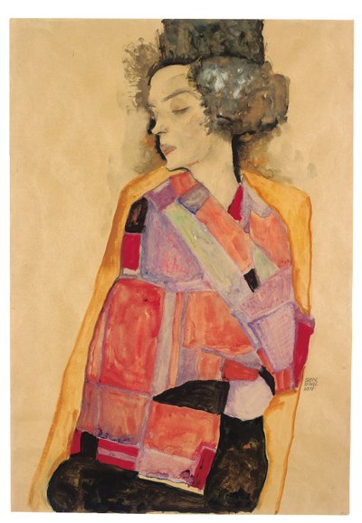 Mulher sonhadora de Egon Schiele