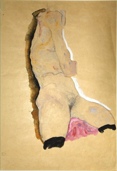Torso feminino, 1911. de Egon Schiele