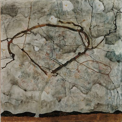 Árvore de outono em ar agitado (árvore de inverno) de Egon Schiele