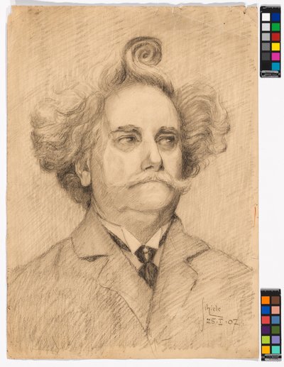 Retrato de um cavalheiro com topete de Egon Schiele