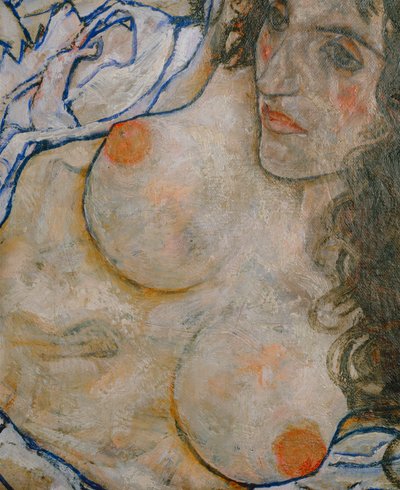 Liegende Frau (óleo sobre tela) de Egon Schiele