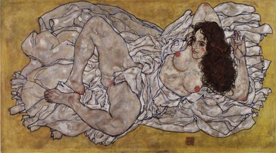 «Mulher reclinada» de Egon Schiele