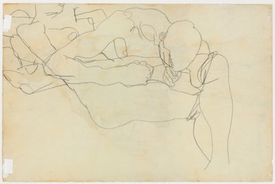 Amantes, 1913 de Egon Schiele