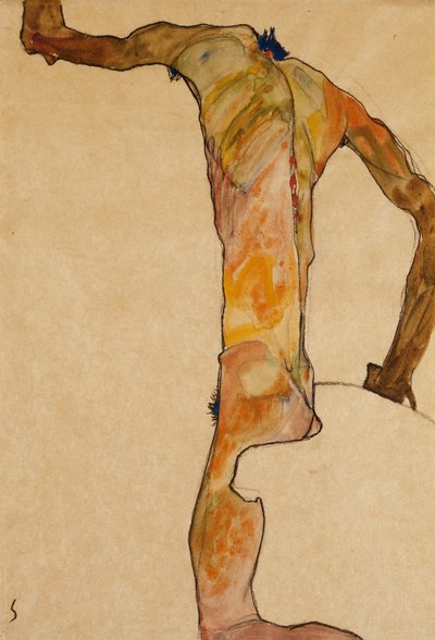 Nude masculino; Mannlicher Akt, 1910 de Egon Schiele