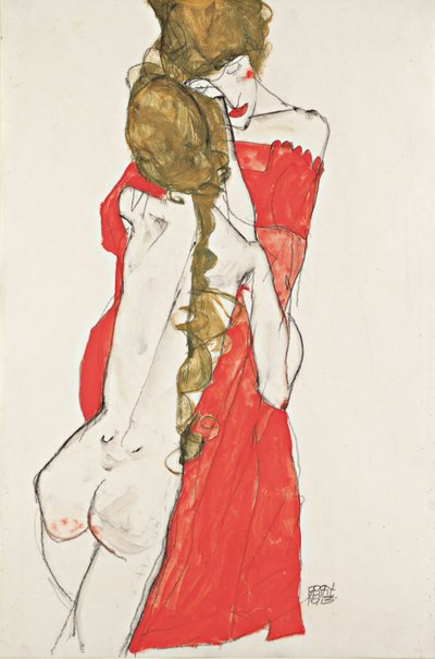 Mãe e filha, 1913 de Egon Schiele
