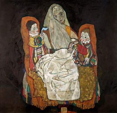 Mãe com dois filhos III de Egon Schiele