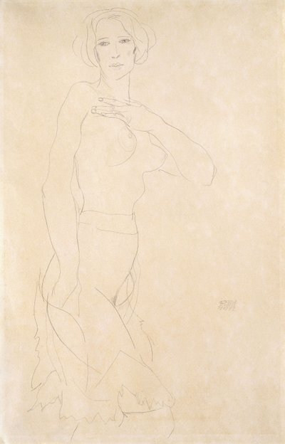 Menina nua; Madchenakt, 1912 de Egon Schiele