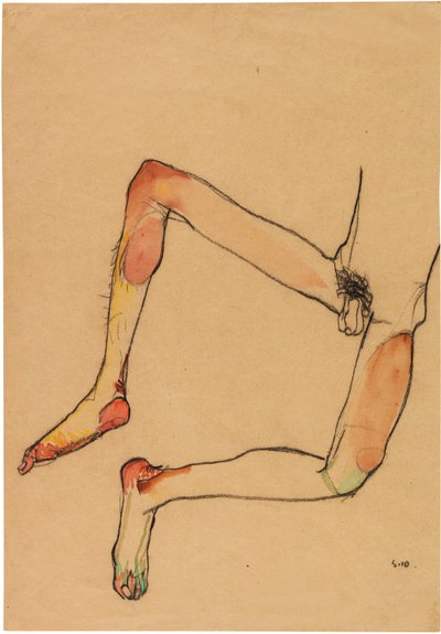 Abdômen masculino nu, 1910. de Egon Schiele