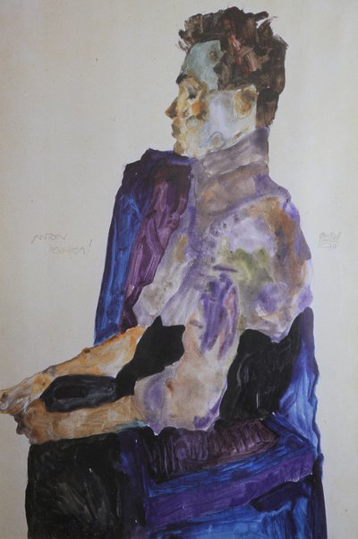 Retrato de Anton Peschka, 1911. de Egon Schiele