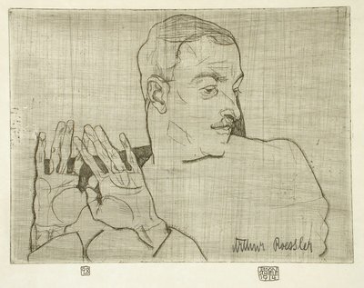 Retrato de Arthur Roessler de Egon Schiele